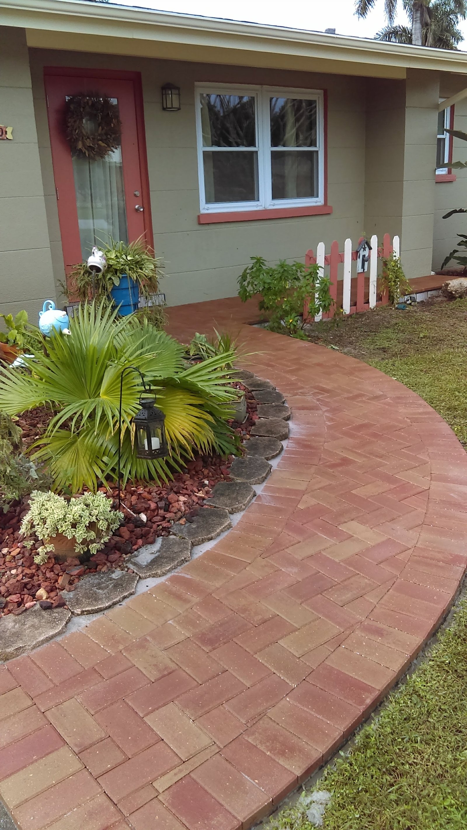 Custom paver walkway installation